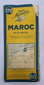 Carte Michelin N° 170 Maroc In 2 Parts 1 cm /10 km 1950s - Picture 1 of 2