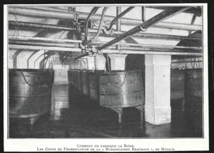 1905 -- ALLEMAGNE . MUNICH VUVES DE FERMENTATION BURGERLICHES BRAUHAUS . 4B995 - Picture 1 of 1