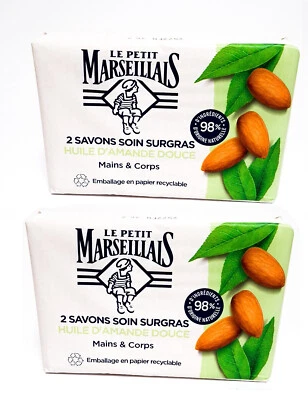 Sapone mani sapone corpo Le Petit Marseillais latte di mandorle extra delicato 4x100g mandorla