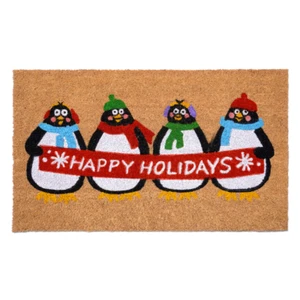 Calloway Mills Christmas Holiday Penguins Doormat  17" x 29" - Picture 1 of 1