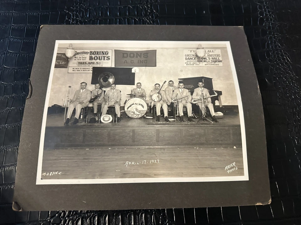 1927 cabinet photo -  Band - Dance Hall - Boxing - Image 1 of 1