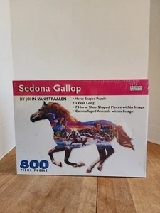 Rompecabezas de 800 piezas en forma de caballo al galope Sedona 3 pies de largo por Spilsbury sellado - Imagen 1 de 7