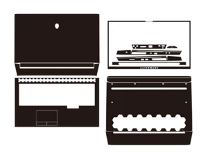 Carbon fiber Laptop Sticker Decal Skin Cover for 2020 Alienware Area 51M R2 17" - Picture 1 of 33