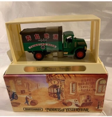 Nuevo en caja Matchbox Great Beers World Tsingtao China 1920 Mack Drop Side Truck YGB23-M Foto 1 de 4