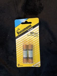 Cartucho de fusibles Cooper Bussmann NO 30 amperios paquetes de 2 sellados ENVÍO GRATUITO - Imagen 1 de 2