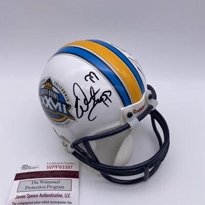 Warren Sapp Booger McFarland Signed Tampa Bay Bucs Mini Helmet JSA SB XXXVII - Image 1 of 2
