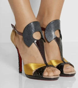 Christian Louboutin Aztec 120 Gua/Sat/Watersn Vernis size 36.5 Authentic! - Picture 1 of 12