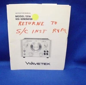 Wavetek Model 131A Bedienungsanleitung mit Schaltplänen - Bild 1 von 1