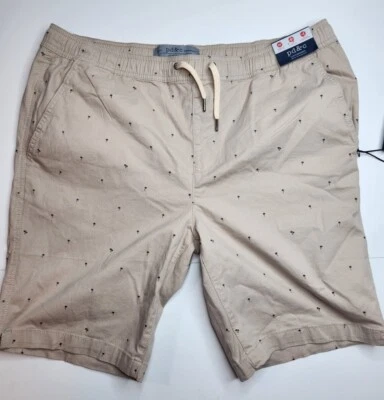 Paper Denim And Cloth Men's Shorts Slim Fit XXL Palm Trees 9" Inseam Khaki NWT - Image 1 of 4