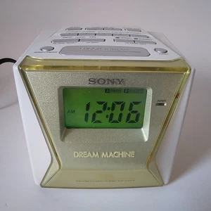Sony ICF-C143 AM/FM Digital Alarm Clock-CUBE-Dual Alarm-Tested Works - Picture 1 of 11