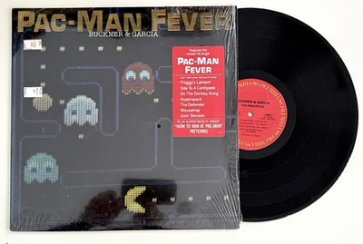 BUCKNER & GARCIA Pac Man Fever VG+ Orig. 1982 Vinyl W/HYPE STICKER Shrink Foto 1 de 4