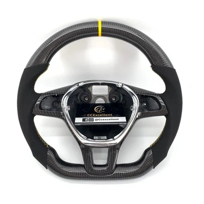 Für 2014-2018 Volkswagen Golf 7 Jetta MK7 Tiguan Carbonfaser Alcantara Lenkrad — 第 1/4 张图片