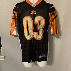 Rare Vintage Cincinnati Bengals Jersey 03 M. Lewis NFL on Field Reebok Size L - Picture 1 of 20