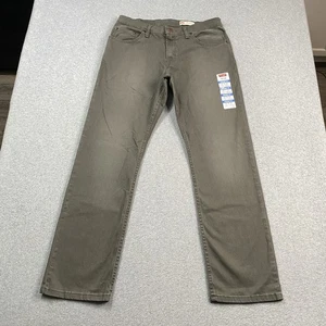 NEW Wrangler Pants Mens 32x30 Straight Fit Stretch Gray Casual Workwear NWOT - Picture 1 of 14