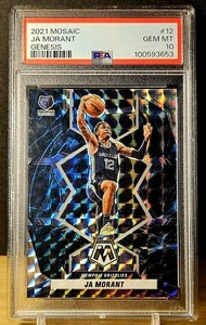 2021-22 Ja Morant Panini Mosaic Genesis Prizm SSP PSA 10 Case Hit Low Pop - Picture 1 of 5