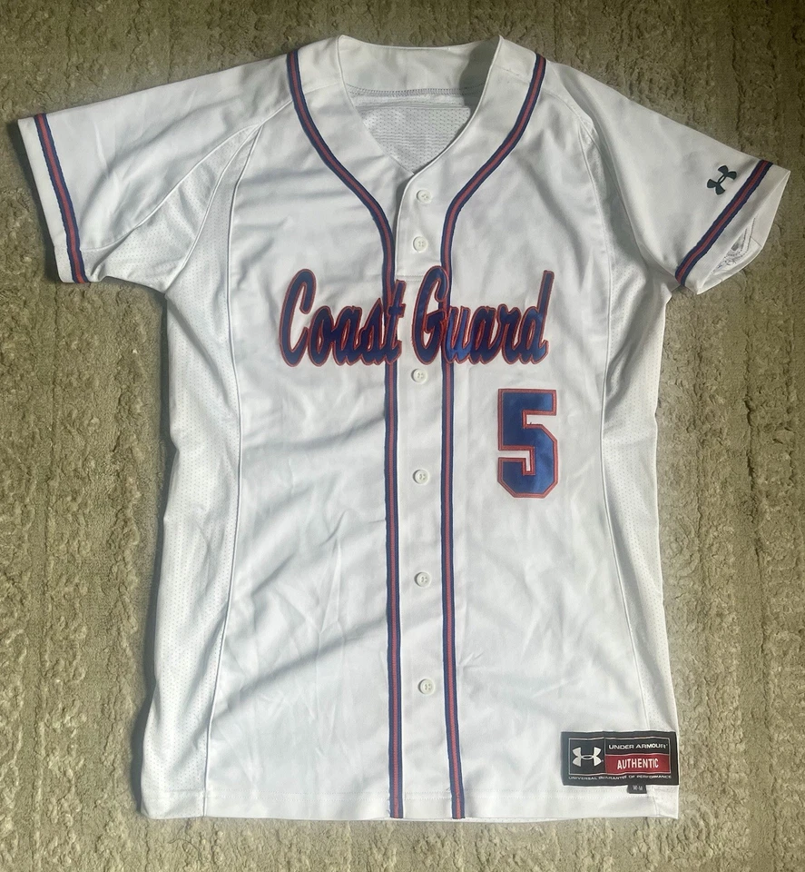 球队发行美国海岸警卫队学院女式垒球球衣 #5 中号 — 第 1/4 张图片