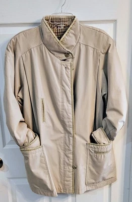 Gabardina vintage de mujer British Mist forrada y rellena, marrón tostado talla mediana Foto 1 de 4