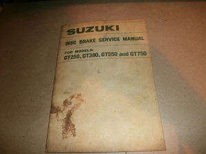 Manuale servizio freni a disco moto Suzuki 1972 GT250 GT380 GT550 GT750 - Foto 1 di 6