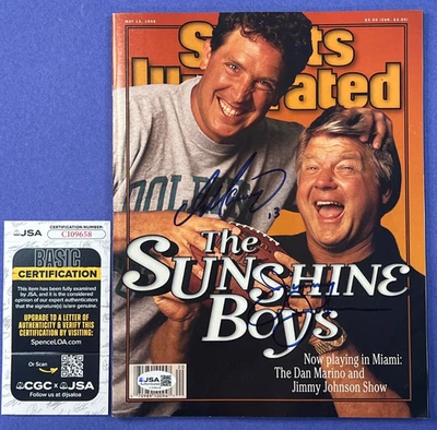 Dan Marino & Jimmy Johnson Signed Sport Illustrated 1996 JSA COA CI09658 - Image 1 of 4