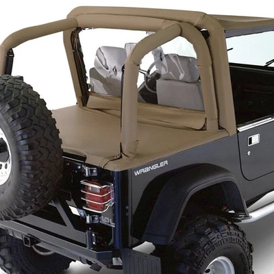 For Jeep Wrangler 1997-2002 Rampage Black Denim Roll Bar Pad & Cover Kit - Image 1 of 2