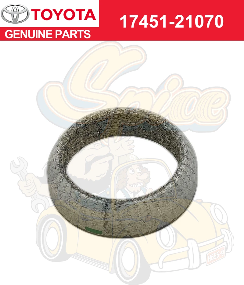 Convertidor de escape y junta de tubo genuino Toyota Prius, Yaris (2006-2019) 17451-21070 Foto 1 de 4