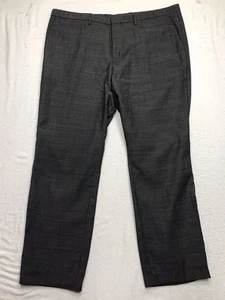 HUGO BOSS Reyno3/Wave1 Pantalone Uomo 44R (36x28) Grigio Rigato 100% Lana Vergine Pantalone - Foto 1 di 15