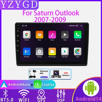 For 2007-2009 Saturn Outlook GPS Carplay Radio Multimedia Stereo Android Screen  - Image 1 of 4