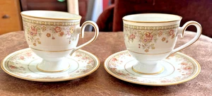 2 Great Vintage Noritake Ireland Morning Jewel Cup & Saucer Sets 2767 - Picture 1 of 9