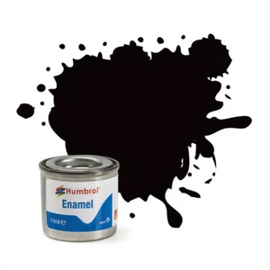 Humbrol - 21 NOIR BRILLANT Black gloss enamel peinture 14ml maquette réf. AA0237 - Bild 1 von 1