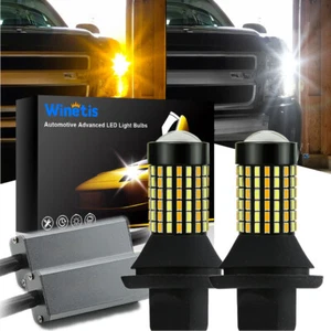 Winetis 3157 Switchback LED Turn Signal Lights Anti Hyper Flash Canbus SMD 3014 - Picture 1 of 10