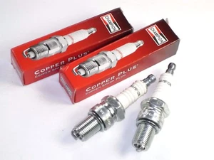 Triumph 650 500 Twin Spark plug Champion T120 T100 6T TR6 N3C ignition plugs set - Picture 1 of 1