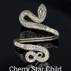 AMAZING huge solid sterling 925 silver coiling wrap snake ap bangle bracelet - Bild 1 von 12