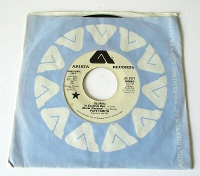 Patti Smith - Gloria USA 75 Arista Promotional Mono/Stereo 7" Black Arista Logo - Image 1 of 3