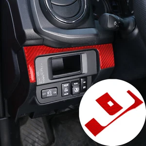 Borde lateral rojo de fibra de carbono adecuado para Toyota Tacoma 2015-2022 - Imagen 1 de 11