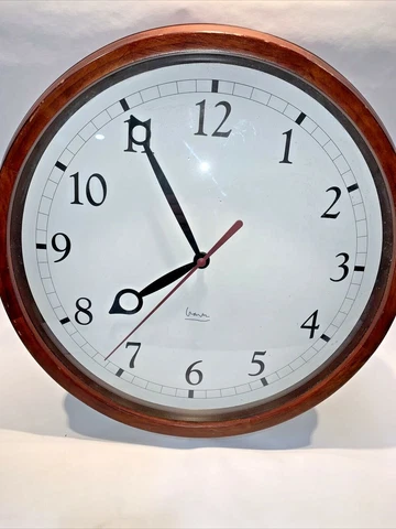 A Michael Graves Modern Wood Wall Clock 14" modernist walnut hard-to-find! Cover