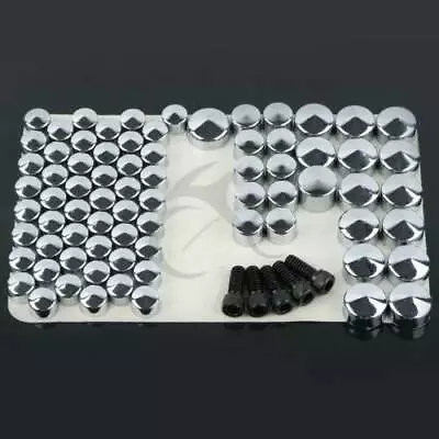 Tapas de perno cromadas para Harley Touring Road King Street Glide 2007-2013 Foto 1 de 3