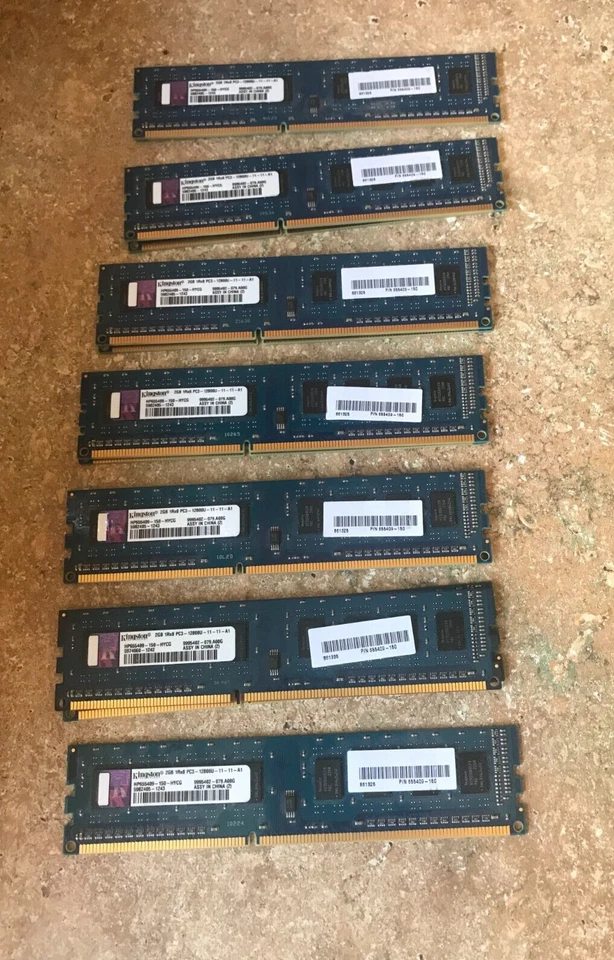 KINGSTON 4GB (2GBx13 1Rx8 PC3-12800U DDR3-1600MHz Desktop DIMM Ram HP 655409-150 - Image 1 of 1