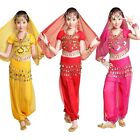 AU Kids Girl Professional Indian Dance Set Belly Dance Halloween Costumes dress