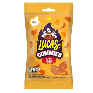 Lucas Spicy Gummies sabor mango 1 paquete 4,58 OZ - Imagen 1 de 2