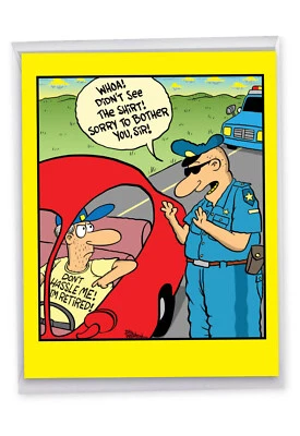 1 tarjeta de felicitación de jubilación Jumbo (8,5" x 11") - camiseta retirada de todas Foto 1 de 4