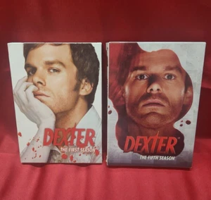 DEXTER Seasons 1 And 5 TWO DISC Box Sets (First Fifth) DVD Slip Sleeve Show Time - Picture 1 of 19