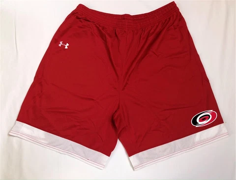 Carolina Hurricanes Shorts XL Under Armour Red Black Shirt Jersey New Cover