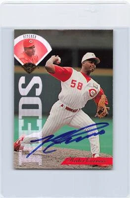 1995 Leaf #306 Hector Carrasco Reds Signed Auto *J207 - Image 1 of 2