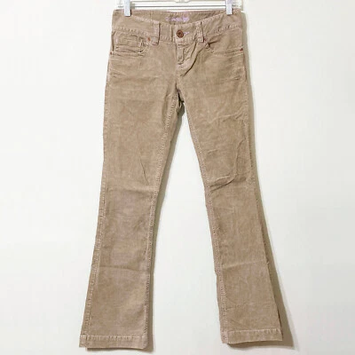 Pana American Eagle Skinnny Flare talla 0 elástica marrón tostado AEO Foto 1 de 4