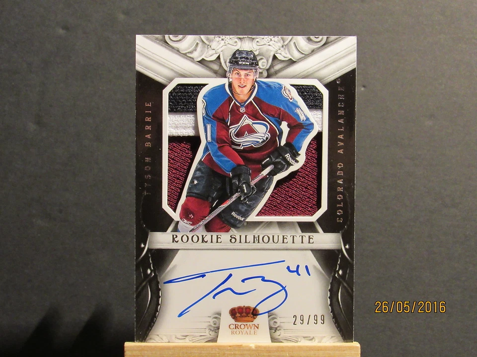 2012-13 Crown Royale Rookie Silhouette Prime Autographs #45 Tyson Barrie 29/99 - Image 1 of 1