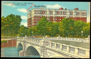 MAROTT HOTEL & FALL CREEK BRIDGE - INDIANÁPOLIS, EN POSTAL - Imagen 1 de 1