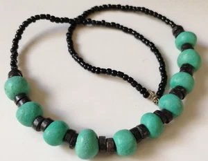 EXTREM ANTIKE SELTENE ALTE PERLEN STEINZEIT STEINSCHMUCK HALSKETTE SEHR ATEMBERAUBEND - Bild 1 von 4