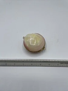 Clam Shell Brass Hinged Trinket Box - Picture 1 of 4