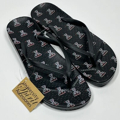 Sandalias chanclas Texas Tech University para mujer 7 Sorority Alumni Red Raiders Foto 1 de 4