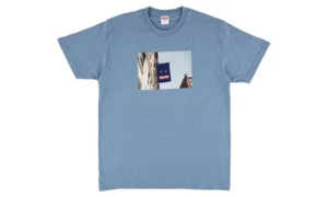 Supreme Banner Tee Slate T-Shirt Mens Size Medium FW19 Brand New - Picture 1 of 4